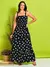 Vestido Longo de Alça com Estampa de Coração - Bluara modas