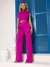 Conjunto Cropped e Calça Flare em Alfaiataria - Bluara modas