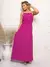 Vestido Longo com Busto Franzido e Alça na internet