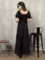 Vestido Feminino Longo Duna com Manga e Látex