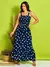 Vestido Longo de Alça com Estampa de Coração - loja online