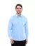 Camisa Social Masculina Premium Tipo Linho Azul Claro - comprar online