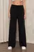 Calça Wide Leg Viscose com Fenda Preto - comprar online