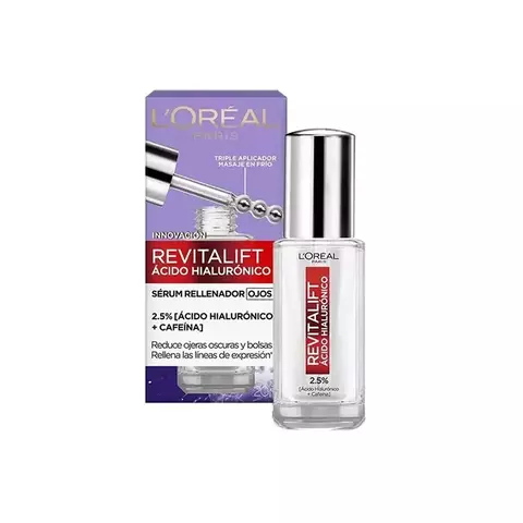 SERUM RELLENADOR OJOS ACIDO HIALURONICO LOREAL PARIS 20 ML