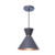 PENDENTE BAMBOLIM - cinza com cobre - 23cm de altura x 23cm de diametro - aluminio de alta qualidade