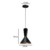 PENDENTE RIO - preto com cobre - 34cm de altura x 23cm de diametro - aluminio de alta qualidade - comprar online