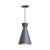 PENDENTE PEQUIM - cinza com cobre - 34cm de altura x 23cm de diametro - aluminio de alta qualidade - comprar online