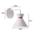 LUMINARIA RETRO MINI BAMBOLIM - branco com cobre - 15cm de altura x 18cm de diametro - aluminio de alta qualidade - UNIDOS DESIGNER - loja de iluminação e design 