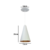 PENDENTE CONE - branco com cobre - 20cm X 12cm P , 30cm X 16,5 G - aluminio de alta qualidade - loja online
