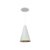 PENDENTE CONE - branco com cobre - 20cm X 12cm P , 30cm X 16,5 G - aluminio de alta qualidade - UNIDOS DESIGNER - loja de iluminação e design 
