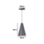PENDENTE CONE - cinza com cobre - 20cm X 12cm P , 30cm X 16,5 G - aluminio de alta qualidade - loja online