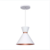 PENDENTE BAMBOLIM - branco com cobre - 23cm de altura x 23cm de diametro - aluminio de alta qualidade