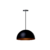 LUMINARIA PENDENTE MEIA BOLA - preto com cobre - 50cm X 22cm , 37cm X 17cm - alumínio de alta qualidade . - UNIDOS DESIGNER - loja de iluminação e design 