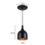 PENDENTE GOTA - preto com cobre 20cm altura x 15cm de diametro - alumínio de alta qualidade - - comprar online