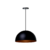 LUMINARIA PENDENTE MEIA BOLA - preto com cobre - 50cm X 22cm , 37cm X 17cm - alumínio de alta qualidade . - comprar online