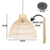 PENDENTE RUSTICO MODERNO FEITO EM SISAL CÓD-0.3 , medidas 35cm altura X 40cm diâmetro - comprar online