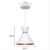 PENDENTE BAMBOLIM - branco com cobre - 23cm de altura x 23cm de diametro - aluminio de alta qualidade - comprar online