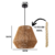 PENDENTE RUSTICO MODERNO FEITO EM SISAL CÓD-0.8 , medidas 30cm altura X 32cm diâmetro - comprar online
