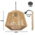 PENDENTE RUSTICO MODERNO FEITO EM SISAL CÓD-0.2 , medidas 29cm altura X 29cm diâmetro - comprar online