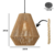 PENDENTE RUSTICO MODERNO FEITO EM SISAL CÓD-0.17 , medidas 29cm altura X 23cm diâmetro - comprar online