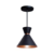 PENDENTE BAMBOLIM - preto com cobre - 23cm de altura x 23cm de diametro - aluminio de alta qualidade