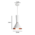 PENDENTE RIO - branco com cobre - 34cm de altura x 23cm de diametro - aluminio de alta qualidade na internet