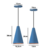 Imagem do PENDENTE CONE - azul com cobre - 20cm X 12cm P , 30cm X 16,5 G - aluminio de alta qualidade
