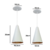 Imagem do PENDENTE CONE - branco com cobre - 20cm X 12cm P , 30cm X 16,5 G - aluminio de alta qualidade