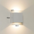 Luminária Arandela quadrada 2 Focos Vidro Parede Luxo - 10cm de altura X 10cm de largura - Branco - alumínio de alta qualidade na internet