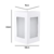 Luminária Arandela Triangular Vidro Parede - 22cm de altura x 9cm de comprimento x 18cm de largura -Branco - alumínio de alta qualidade na internet