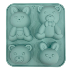 Molde de Silicona con 4 Diseños Osos y Conejos - tienda online