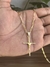 Kit corrente cadeado alongado 3mm + pingente Cruz trançada - loja online