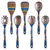 Wooden utensil set, colorful, non-stick, 7 pieces - buy online