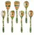 Wooden utensil set, colorful, non-stick, 7 pieces - Carlo Collection - A sua loja de variedades completa