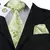 Floral Sophistication: Hi-Tie Grass Green Silk Tie Set - An Unforgettable Accessory - buy online