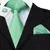 Floral Sophistication: Hi-Tie Grass Green Silk Tie Set - An Unforgettable Accessory