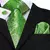 Image of Floral Sophistication: Hi-Tie Grass Green Silk Tie Set - An Unforgettable Accessory