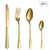 Conjunto de Aço inoxidável Gold Cutlery Set, 24 Peças