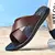 UXST Men's Flip Flops: Quality PU Leather, Flat Rubber Sole, Comfortable Cross Strap - buy online