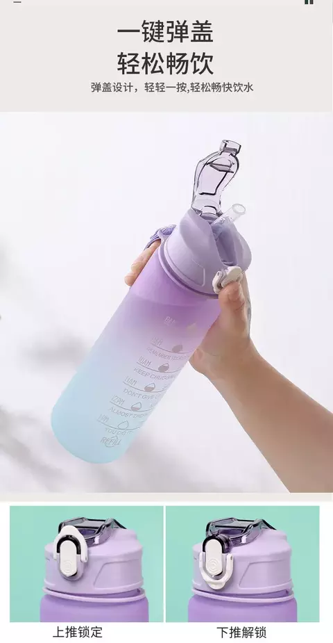 MINISO Gradient Water Bottle (750ml): K-Pop Style and Portability - buy online