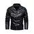 Men's Leather Motorcycle Jacket: Faux Leather, Removable Fur Collar, Cotton Lining, Winter Windbreaker - online store