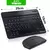 EMTRA Bluetooth Wireless Keyboard and Mouse Kit: Universal, Silent and Ergonomic for Multiple Devices - Carlo Collection - A sua loja de variedades completa