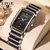LIGE Women's Watch: Ceramic Strap, Elegant Quartz, Square Design and Luxury Gift on internet