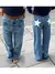 Go Back to the 2000s in Style: Women's Vintage Star Stretch Relaxed Fit Jeans - Carlo Collection - A sua loja de variedades completa