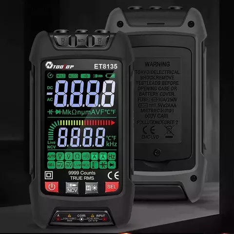 Multímetro digital 9999 contagens, de alta precisão, medidor de tensão, amper - buy online