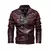 Men's Leather Motorcycle Jacket: Faux Leather, Removable Fur Collar, Cotton Lining, Winter Windbreaker