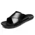 UXST Men's Flip Flops: Quality PU Leather, Flat Rubber Sole, Comfortable Cross Strap on internet