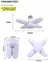 E27 28W Foldable LED Bulb: Super Bright, Fan Shaped and Energy Saving - Carlo Collection - A sua loja de variedades completa