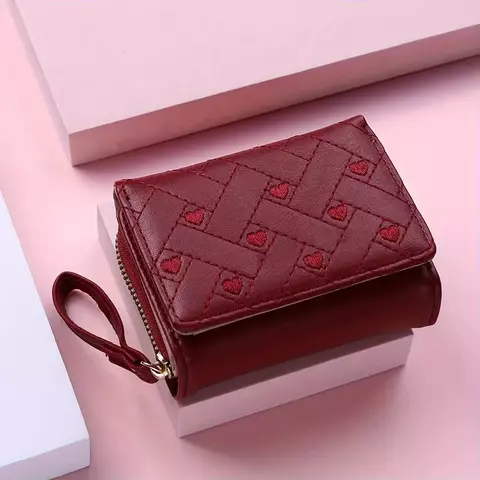 Zero Women's Short Embroidered Wallet, Zipper, Large Capacity, Fashion - buy online