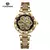 Image of Forsining Skeleton Women's Automatic Watch: Luxury, Diamonds, Luminous Hands and Gold Stainless Steel